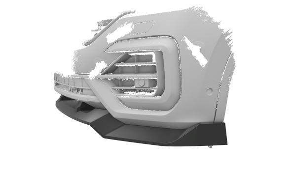 CSR Frontspoiler | Cup-Spoilerlippe mit ABE für VW Touareg 3 (Typ CR) R-Line CSL813-S strukturiert schwarz matt (keine Lackierung erforderlich)