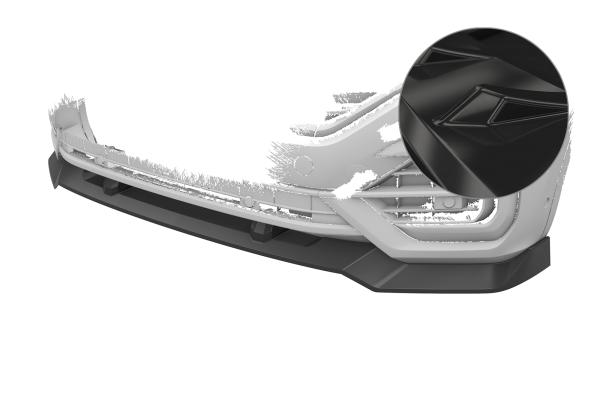 CSR Frontspoiler | Cup-Spoilerlippe mit ABE für VW Touareg 3 (Typ CR) R-Line CSL813-G Glossy schwarz Hochglanz (keine Lackierung erforderlich)