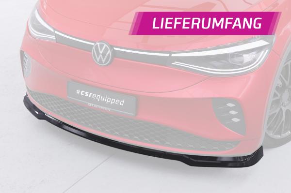 CSR Frontspoiler | Cup-Spoilerlippe mit ABE für VW ID.5 GTX CSL815-C Carbon Look Hochglanz (keine Lackierung erforderlich)