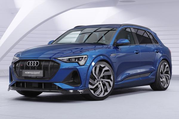 CSR Frontspoiler | Cup-Spoilerlippe mit ABE für Audi e-tron GE CSL817-G Glossy schwarz Hochglanz (keine Lackierung erforderlich)