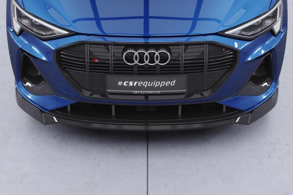 CSR Frontspoiler | Cup-Spoilerlippe mit ABE für Audi e-tron GE CSL817-G Glossy schwarz Hochglanz (keine Lackierung erforderlich)