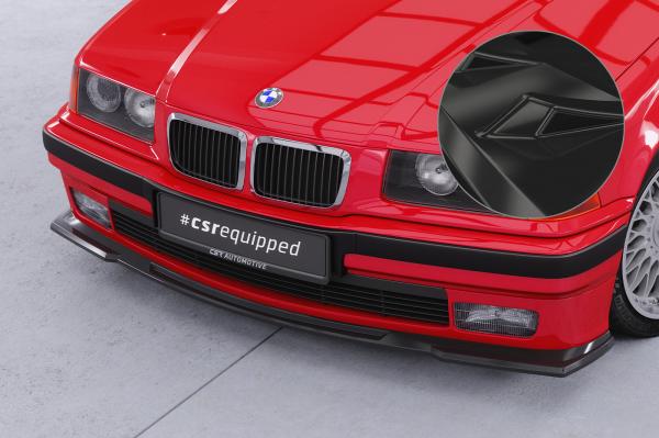 CSR Frontspoiler | Cup-Spoilerlippe mit ABE für BMW 3er E36 Compact CSL818-G Glossy schwarz Hochglanz (keine Lackierung erforderlich)