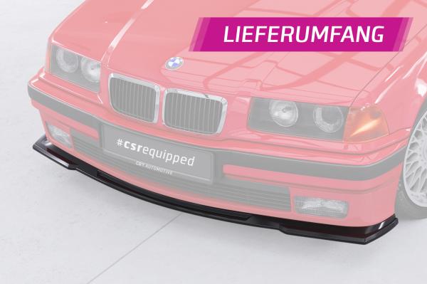 CSR Frontspoiler | Cup-Spoilerlippe mit ABE für BMW 3er E36 Compact CSL818-L Lackierung erforderlich (unlackiert roh)