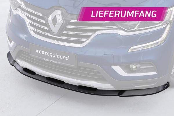 CSR Frontspoiler | Cup-Spoilerlippe mit ABE für Renault Koleos (2. Gen) CSL823-G Glossy schwarz Hochglanz (keine Lackierung erforderlich)