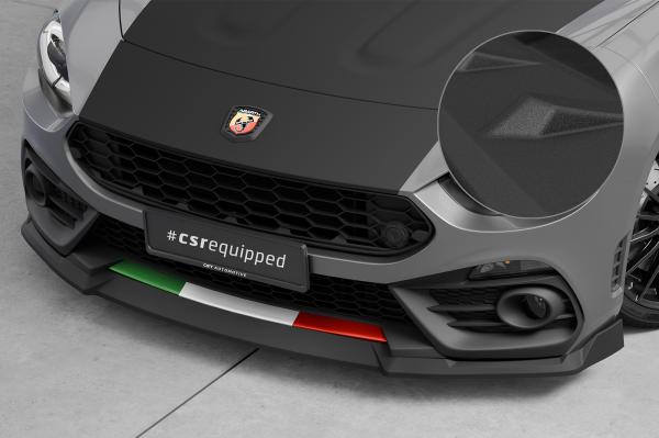 CSR Frontspoiler | Cup-Spoilerlippe mit ABE für Fiat Abarth 124 Spider CSL824-S strukturiert schwarz matt (keine Lackierung erforderlich)
