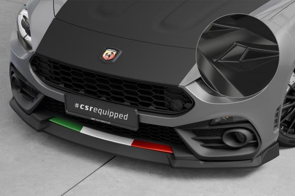 CSR Frontspoiler | Cup-Spoilerlippe mit ABE für Fiat Abarth 124 Spider CSL824-G Glossy schwarz Hochglanz (keine Lackierung erforderlich)