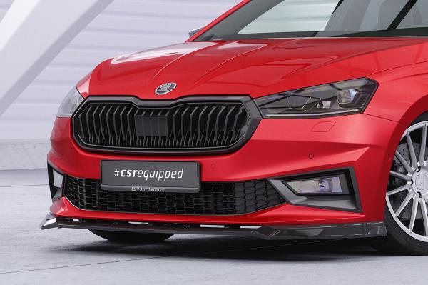 CSR Frontspoiler | Cup-Spoilerlippe mit ABE für Skoda Fabia 4 Monte Carlo CSL829-G Glossy schwarz Hochglanz (keine Lackierung erforderlich)