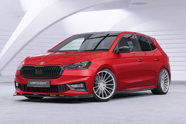 CSR Frontspoiler | Cup-Spoilerlippe mit ABE für Skoda Fabia 4 Monte Carlo CSL829-G Glossy schwarz Hochglanz (keine Lackierung erforderlich)