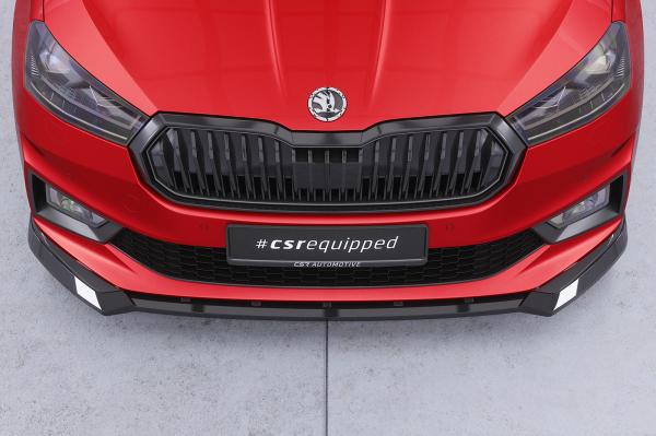 CSR Frontspoiler | Cup-Spoilerlippe mit ABE für Skoda Fabia 4 Monte Carlo CSL829-G Glossy schwarz Hochglanz (keine Lackierung erforderlich)