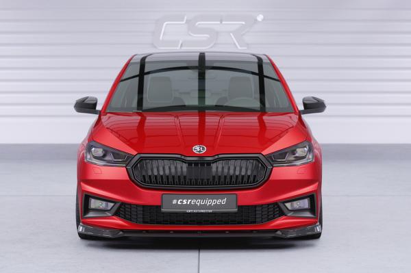 CSR Frontspoiler | Cup-Spoilerlippe mit ABE für Skoda Fabia 4 Monte Carlo CSL829-G Glossy schwarz Hochglanz (keine Lackierung erforderlich)