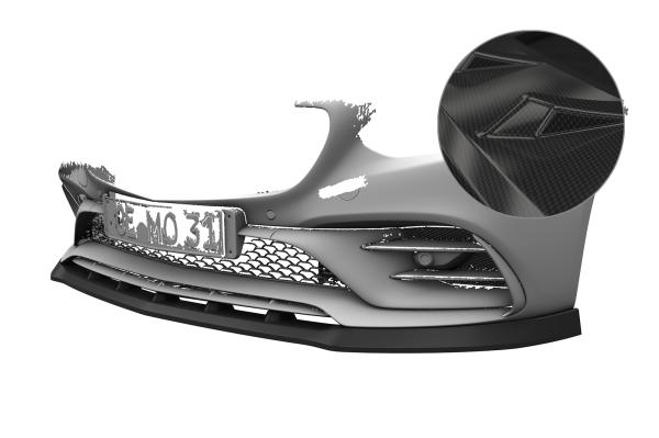 CSR Frontspoiler | Cup-Spoilerlippe mit ABE für Mercedes-Benz SLC R172 43 AMG CSL833-C Carbon Look Hochglanz (keine Lackierung erforderlich)