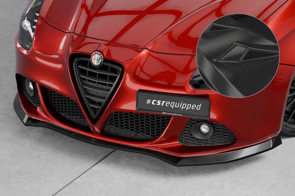 CSR Frontspoiler | Cup-Spoilerlippe mit ABE für Alfa Romeo Giulietta (Typ 940) CSL834-C Carbon Look Hochglanz (keine Lackierung erforderlich)