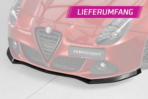 CSR Frontspoiler | Cup-Spoilerlippe mit ABE für Alfa Romeo Giulietta (Typ 940) CSL834-C Carbon Look Hochglanz (keine Lackierung erforderlich)