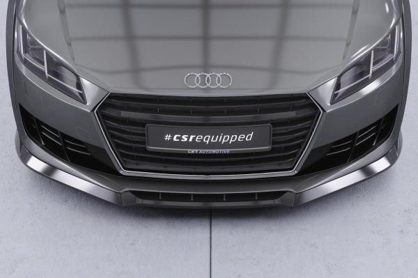CSR Frontspoiler | Cup-Spoilerlippe mit ABE für Audi TT FV/8S CSL835-G Glossy schwarz Hochglanz (keine Lackierung erforderlich)