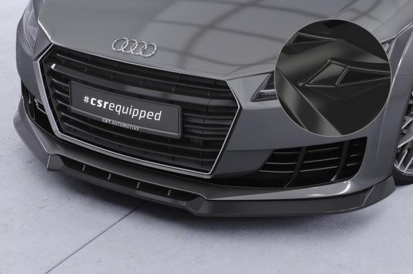 CSR Frontspoiler | Cup-Spoilerlippe mit ABE für Audi TT FV/8S CSL835-G Glossy schwarz Hochglanz (keine Lackierung erforderlich)