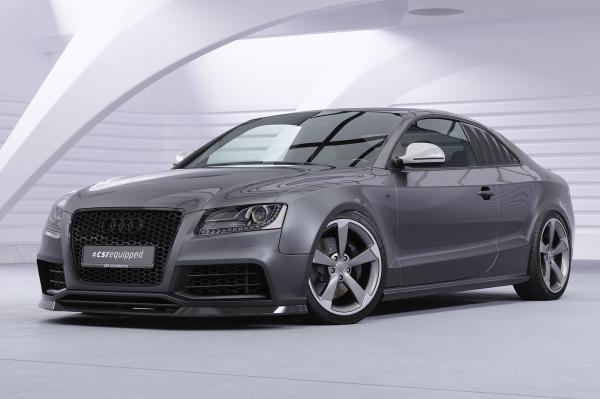 CSR Frontspoiler | Cup-Spoilerlippe mit ABE für Audi RS5 (8T) CSL837-C Carbon Look Hochglanz (keine Lackierung erforderlich)