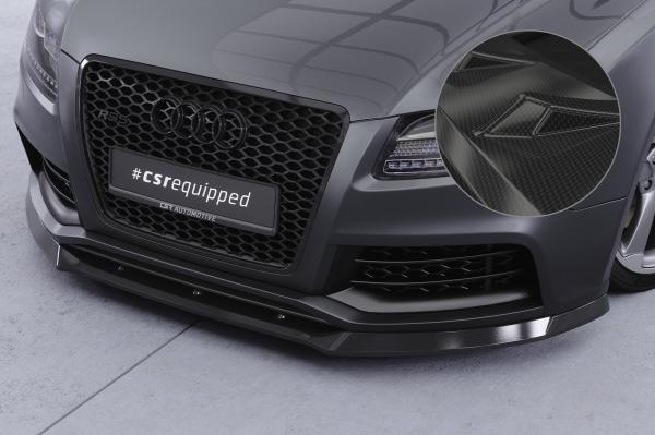 CSR Frontspoiler | Cup-Spoilerlippe mit ABE für Audi RS5 (8T) CSL837-C Carbon Look Hochglanz (keine Lackierung erforderlich)