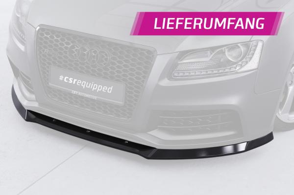 CSR Frontspoiler | Cup-Spoilerlippe mit ABE für Audi RS5 (8T) CSL837-C Carbon Look Hochglanz (keine Lackierung erforderlich)
