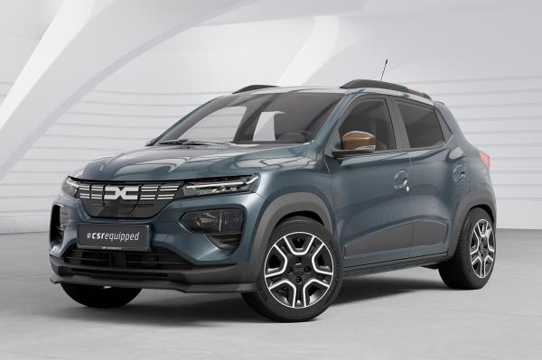 CSR Frontspoiler | Cup-Spoilerlippe mit ABE für Dacia Spring Electric CSL843-C Carbon Look Hochglanz (keine Lackierung erforderlich)