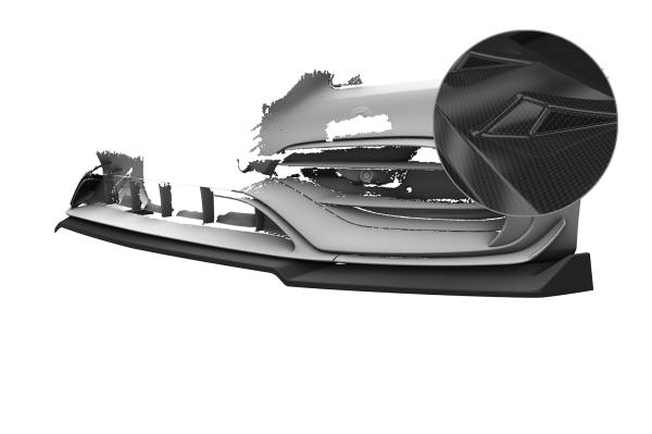 CSR Frontspoiler | Cup-Spoilerlippe mit ABE für Mercedes Benz A-Klasse W176 A45 AMG CSL846-C Carbon Look Hochglanz (keine Lackierung erforderlich)