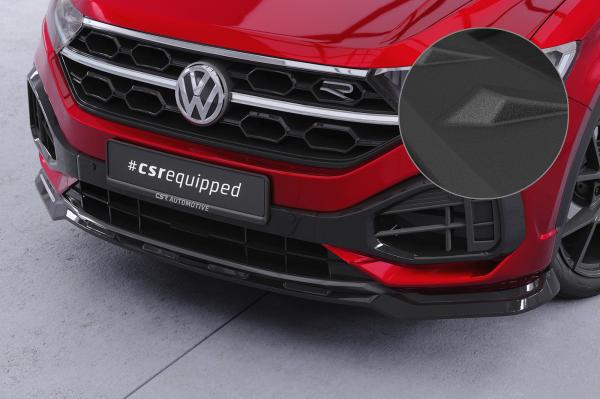 CSR Frontspoiler | Cup-Spoilerlippe mit ABE für VW T-Roc (A1) R-Line CSL851-S strukturiert schwarz matt (keine Lackierung erforderlich)