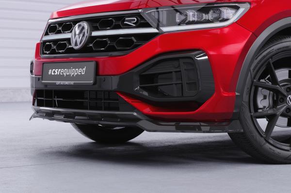 CSR Frontspoiler | Cup-Spoilerlippe mit ABE für VW T-Roc (A1) R-Line CSL851-G Glossy schwarz Hochglanz (keine Lackierung erforderlich)