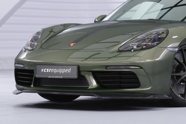 CSR Frontspoiler | Cup-Spoilerlippe mit ABE für Porsche 718 Boxster 982 / 718 Cayman 982 CSL853-L Lackierung erforderlich (unlackiert roh)