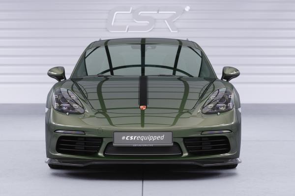 CSR Frontspoiler | Cup-Spoilerlippe mit ABE für Porsche 718 Boxster 982 / 718 Cayman 982 CSL853-L Lackierung erforderlich (unlackiert roh)