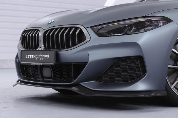 CSR Frontspoiler | Cup-Spoilerlippe mit ABE für BMW 8er G14, G15, G16 CSL858-C Carbon Look Hochglanz (keine Lackierung erforderlich)