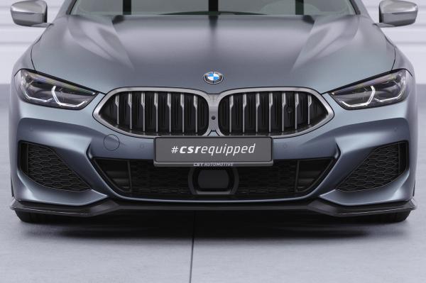 CSR Frontspoiler | Cup-Spoilerlippe mit ABE für BMW 8er G14, G15, G16 CSL858-C Carbon Look Hochglanz (keine Lackierung erforderlich)