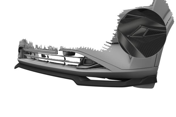 CSR Frontspoiler | Cup-Spoilerlippe mit ABE für Nissan Qashqai (J12) CSL866-C Carbon Look Hochglanz (keine Lackierung erforderlich)