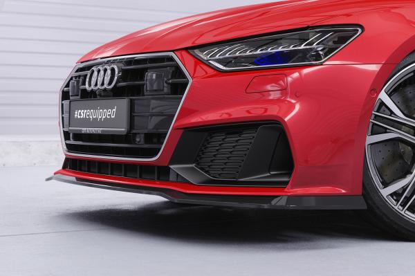 CSR Frontspoiler | Cup-Spoilerlippe mit ABE für Audi A7 / S7 C8 (Typ 4K/F2) CSL868-G Glossy schwarz Hochglanz (keine Lackierung erforderlich)