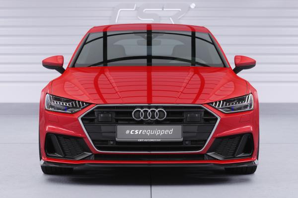 CSR Frontspoiler | Cup-Spoilerlippe mit ABE für Audi A7 / S7 C8 (Typ 4K/F2) CSL868-G Glossy schwarz Hochglanz (keine Lackierung erforderlich)