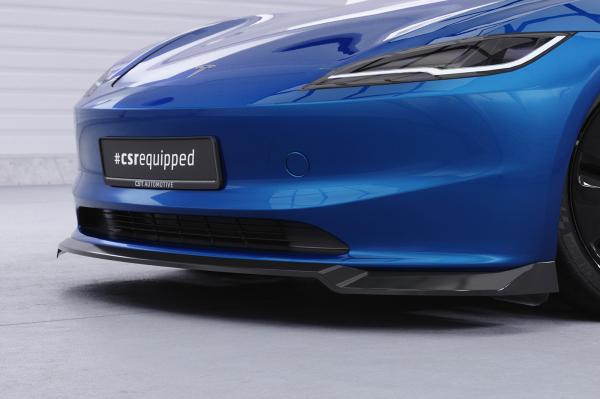 CSR Frontspoiler | Cup-Spoilerlippe mit ABE für Tesla Model 3 CSL869-L Lackierung erforderlich (unlackiert roh)