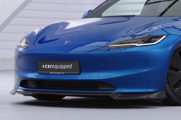 CSR Frontspoiler | Cup-Spoilerlippe mit ABE für Tesla Model 3 CSL869-L Lackierung erforderlich (unlackiert roh)