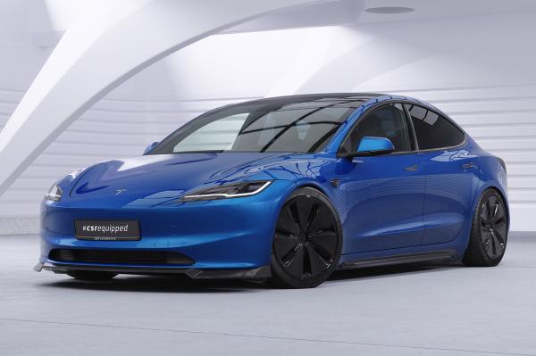 CSR Frontspoiler | Cup-Spoilerlippe mit ABE für Tesla Model 3 CSL869-L Lackierung erforderlich (unlackiert roh)