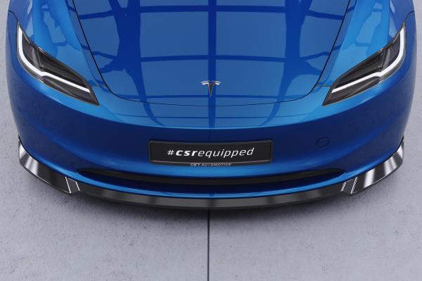 CSR Frontspoiler | Cup-Spoilerlippe mit ABE für Tesla Model 3 CSL869-L Lackierung erforderlich (unlackiert roh)