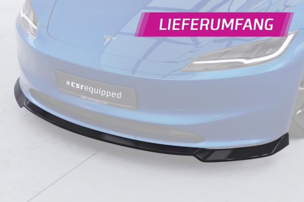 CSR Frontspoiler | Cup-Spoilerlippe mit ABE für Tesla Model 3 CSL869-L Lackierung erforderlich (unlackiert roh)