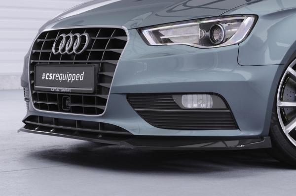 CSR Frontspoiler | Cup-Spoilerlippe mit ABE für Audi A3 8V CSL870-C Carbon Look Hochglanz (keine Lackierung erforderlich)