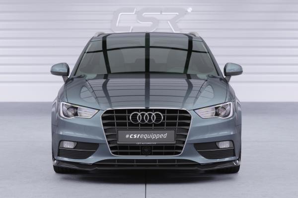 CSR Frontspoiler | Cup-Spoilerlippe mit ABE für Audi A3 8V CSL870-C Carbon Look Hochglanz (keine Lackierung erforderlich)