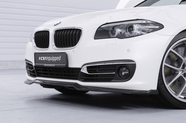 CSR Frontspoiler | Cup-Spoilerlippe mit ABE für BMW 5er F10 / F11 CSL872-C Carbon Look Hochglanz (keine Lackierung erforderlich)