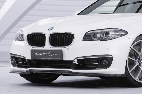CSR Frontspoiler | Cup-Spoilerlippe mit ABE für BMW 5er F10 / F11 CSL872-C Carbon Look Hochglanz (keine Lackierung erforderlich)