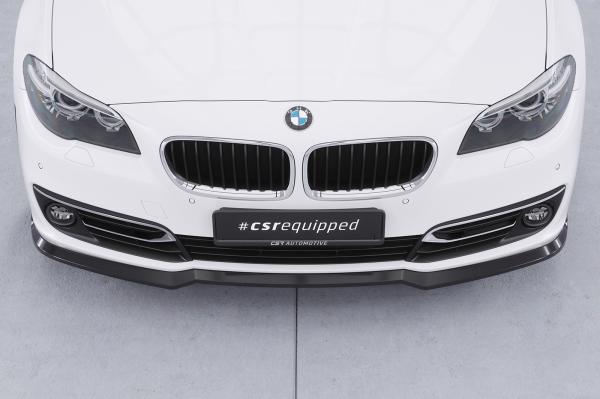 CSR Frontspoiler | Cup-Spoilerlippe mit ABE für BMW 5er F10 / F11 CSL872-C Carbon Look Hochglanz (keine Lackierung erforderlich)