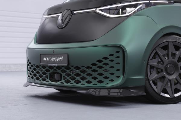 CSR Frontspoiler | Cup-Spoilerlippe mit ABE für VW ID. Buzz CSL875-C Carbon Look Hochglanz (keine Lackierung erforderlich)