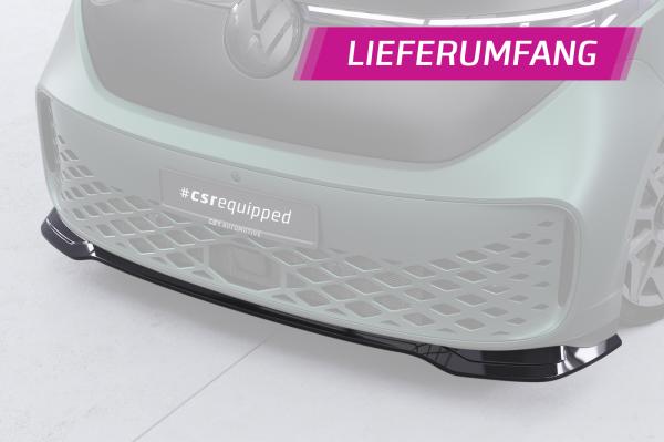 CSR Frontspoiler | Cup-Spoilerlippe mit ABE für VW ID. Buzz CSL875-C Carbon Look Hochglanz (keine Lackierung erforderlich)