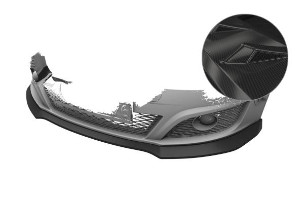 CSR Frontspoiler | Cup-Spoilerlippe mit ABE für Seat Leon 2 (Typ 1P) CSL876-C Carbon Look Hochglanz (keine Lackierung erforderlich)