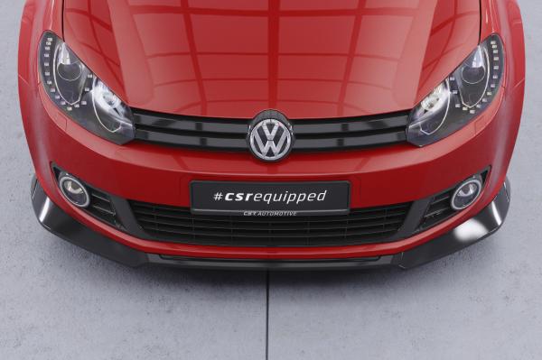 CSR Frontspoiler | Cup-Spoilerlippe mit ABE für VW Golf 6 (Typ 5K1) CSL877-C Carbon Look Hochglanz (keine Lackierung erforderlich)
