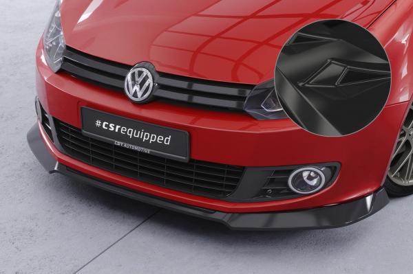 CSR Frontspoiler | Cup-Spoilerlippe mit ABE für VW Golf 6 (Typ 5K1) CSL877-G Glossy schwarz Hochglanz (keine Lackierung erforderlich)