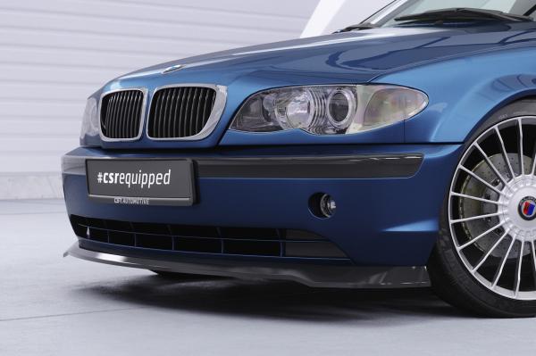 CSR Frontspoiler | Cup-Spoilerlippe mit ABE für BMW 3er E46 Limo / Touring CSL878-C Carbon Look Hochglanz (keine Lackierung erforderlich)
