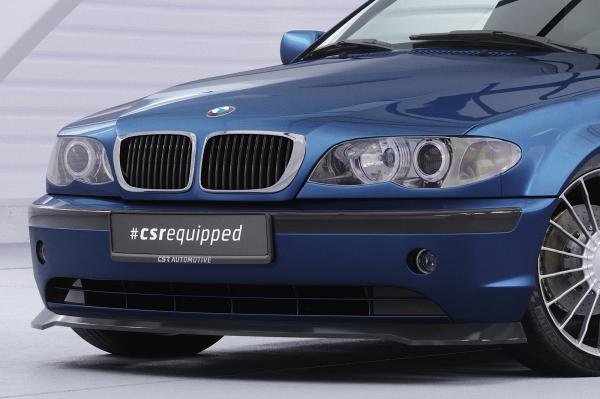 CSR Frontspoiler | Cup-Spoilerlippe mit ABE für BMW 3er E46 Limo / Touring CSL878-C Carbon Look Hochglanz (keine Lackierung erforderlich)